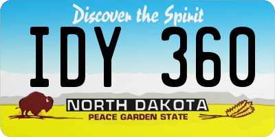 ND license plate IDY360