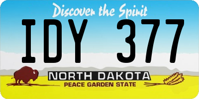 ND license plate IDY377