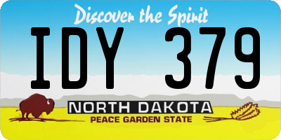 ND license plate IDY379