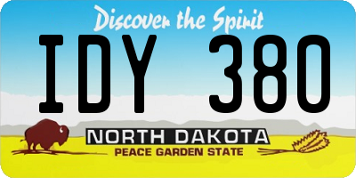 ND license plate IDY380