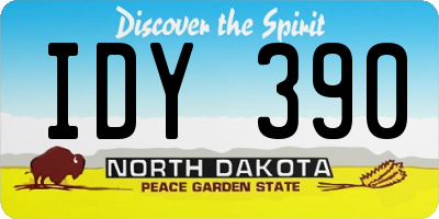 ND license plate IDY390
