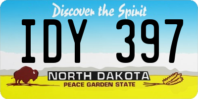 ND license plate IDY397