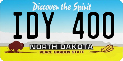 ND license plate IDY400