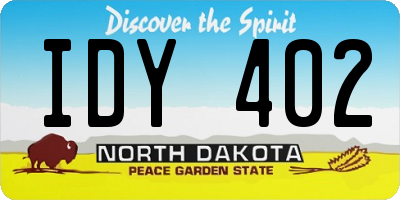 ND license plate IDY402