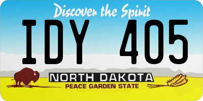 ND license plate IDY405