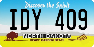 ND license plate IDY409