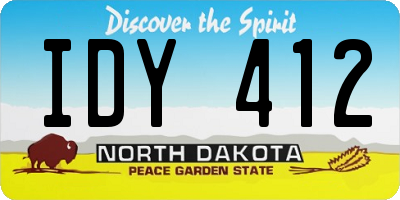 ND license plate IDY412