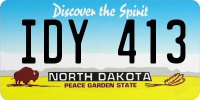 ND license plate IDY413