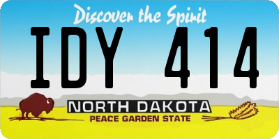 ND license plate IDY414