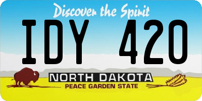 ND license plate IDY420