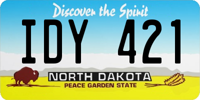 ND license plate IDY421