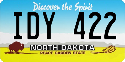 ND license plate IDY422