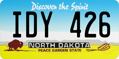 ND license plate IDY426
