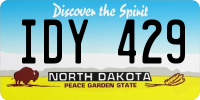 ND license plate IDY429