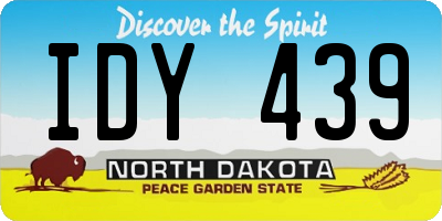 ND license plate IDY439
