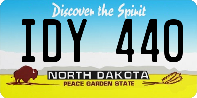 ND license plate IDY440