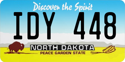 ND license plate IDY448