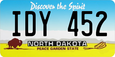 ND license plate IDY452