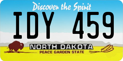 ND license plate IDY459