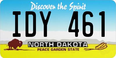 ND license plate IDY461