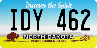 ND license plate IDY462