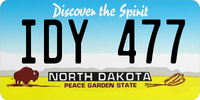 ND license plate IDY477
