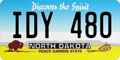 ND license plate IDY480