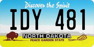 ND license plate IDY481