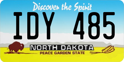 ND license plate IDY485