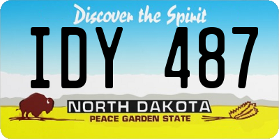 ND license plate IDY487