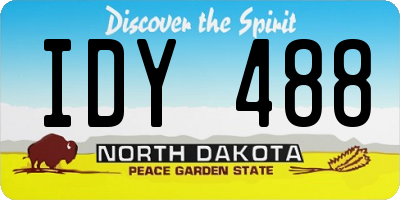 ND license plate IDY488