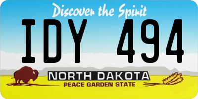 ND license plate IDY494