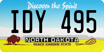 ND license plate IDY495