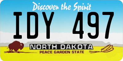 ND license plate IDY497