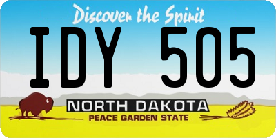 ND license plate IDY505