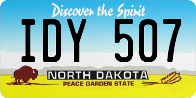 ND license plate IDY507