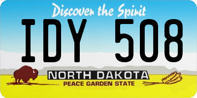 ND license plate IDY508