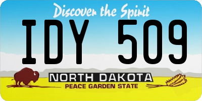 ND license plate IDY509