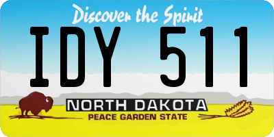 ND license plate IDY511