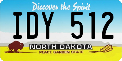 ND license plate IDY512