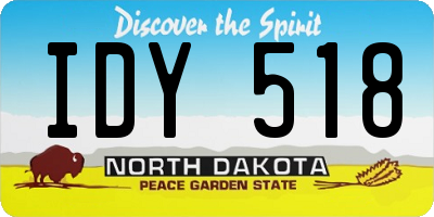 ND license plate IDY518