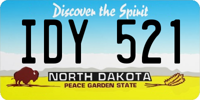 ND license plate IDY521