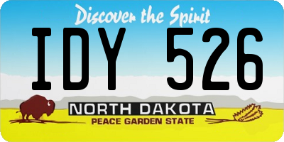 ND license plate IDY526