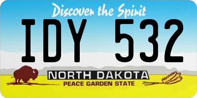 ND license plate IDY532