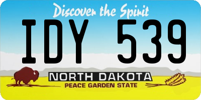 ND license plate IDY539