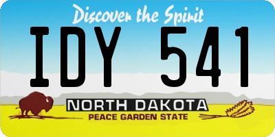 ND license plate IDY541