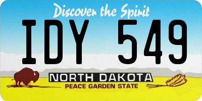 ND license plate IDY549