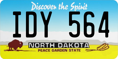 ND license plate IDY564