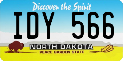 ND license plate IDY566