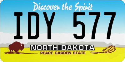 ND license plate IDY577